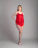 Two-piece pajamas: T-shirt: soft pure cotton. Shorts: pure cotton.