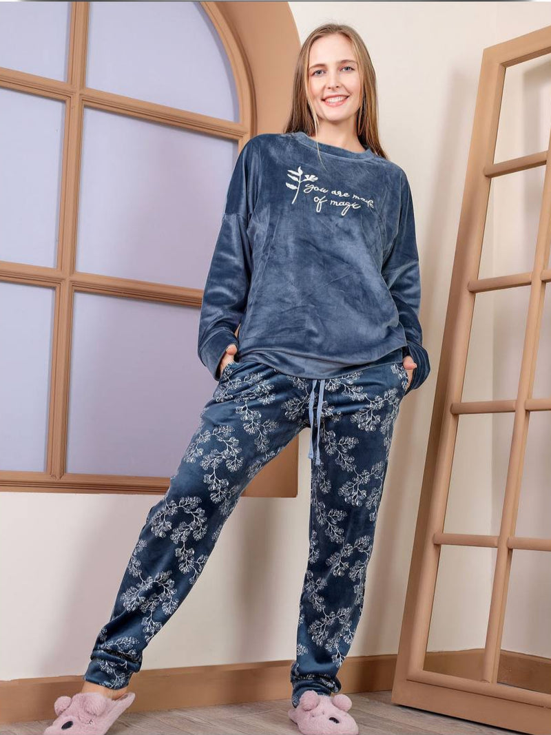 Elegant women's winter pajamas