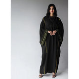 Geometric Bedouin embroidered kaftan