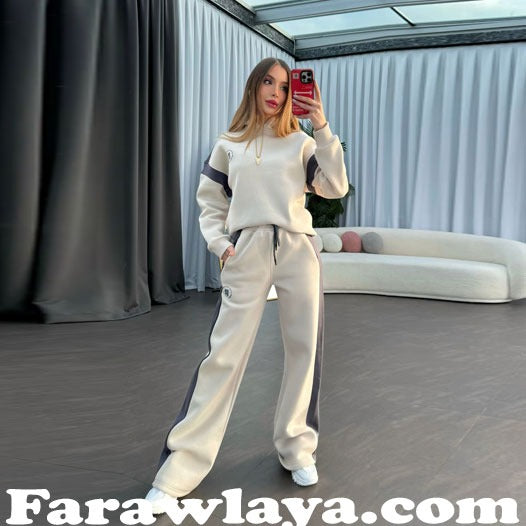 Sporty women's cotton hoodie + pants