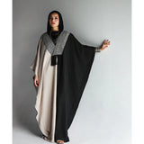 Black & white tasseled kaftan