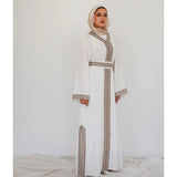White embroidered Moroccan kaftan