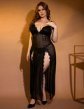 Sexy Egypt Mesh Lace Long Split Nightgown