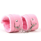 Pink & Black & Red & Purple SM Bondage Sex Leather Handcuffs BDSM