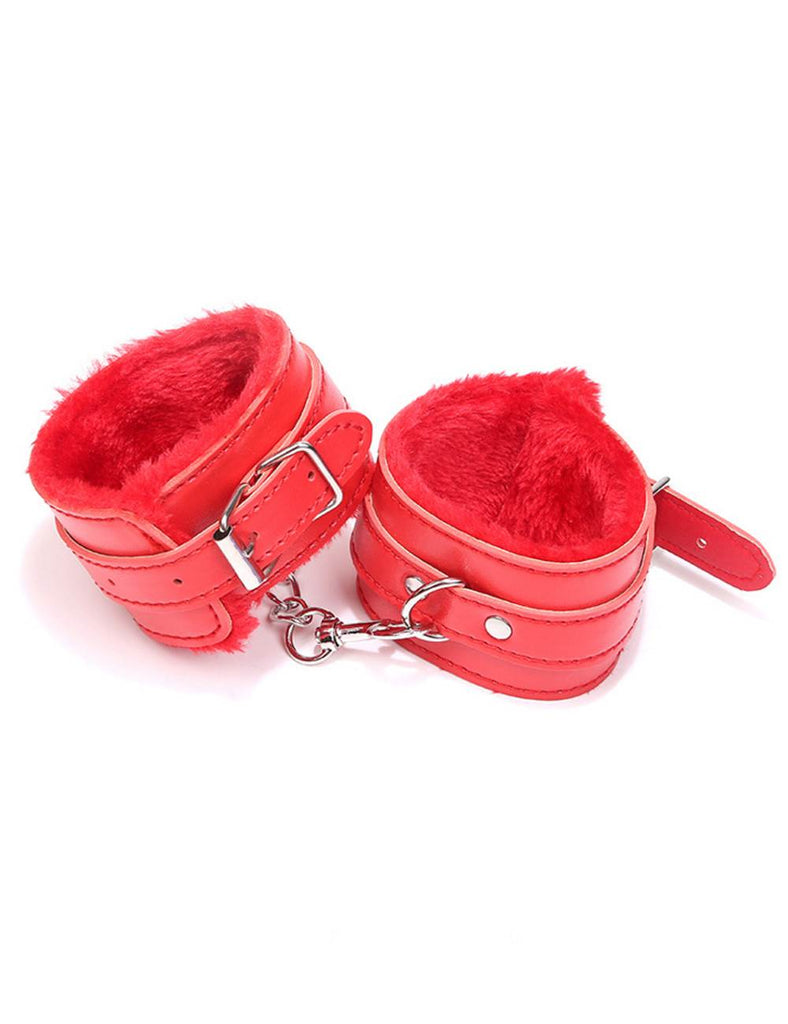 Pink & Black & Red & Purple SM Bondage Sex Leather Handcuffs BDSM