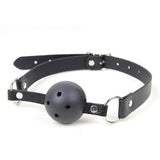 New Red & Pink & Black Soft Open Breathable Leather Mouth Ball Gag SM