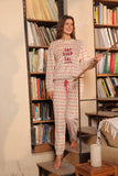 Cat Sleep Ski" Velour Pajama Set