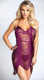 New Purple Plus Size Tassel Hollow Sexy Beach Babydoll Egypt