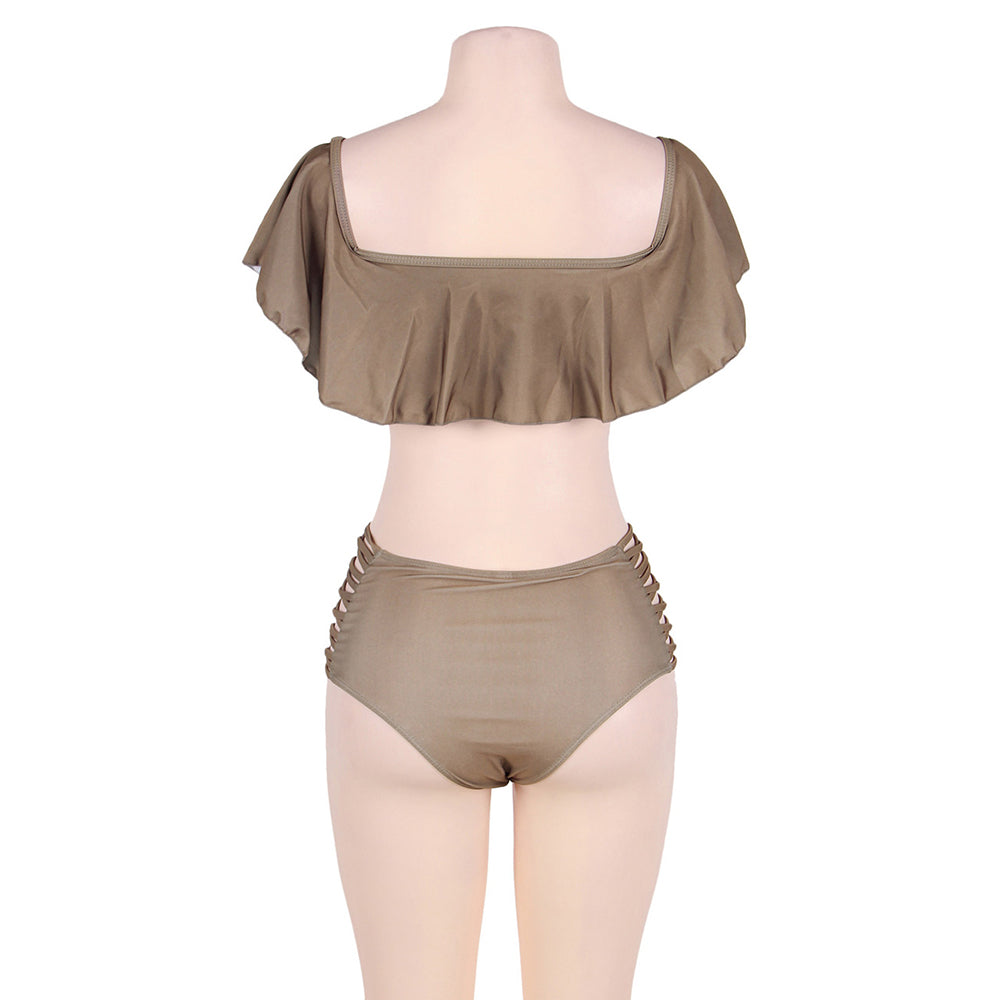 New Off Shoulder Bikini High Waist Swimwear
