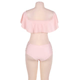 New Off Shoulder Bikini High Waist Swimwear