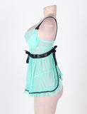Full Figure Polka Dot Underwire Apron Lingerie Egypt