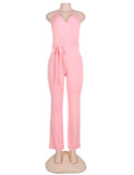 New Pink Wide Leg Halter Jumpsuit
