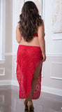 Plus Size Egypt Halter Lace Midi Dress