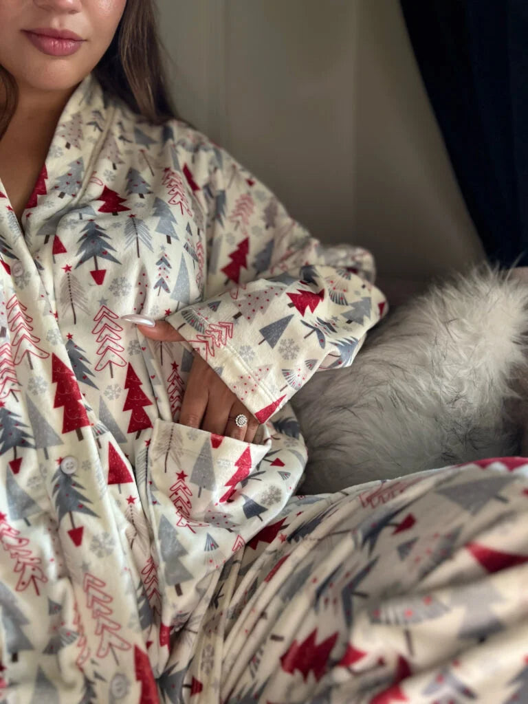 Elegant two-piece winter pajamas