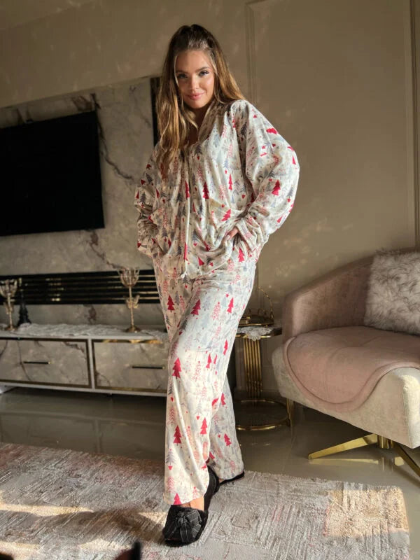 Elegant two-piece winter pajamas