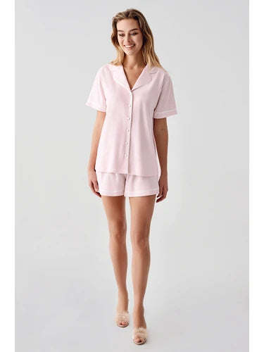 Perin Combed Cotton 4-Piece Nightgown Set