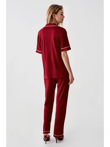 Perin Combed Cotton 4-Piece Nightgown Set
