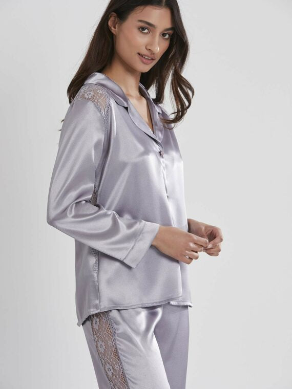 Pierre Cardin Women’s Satin Lace Pajamas Set