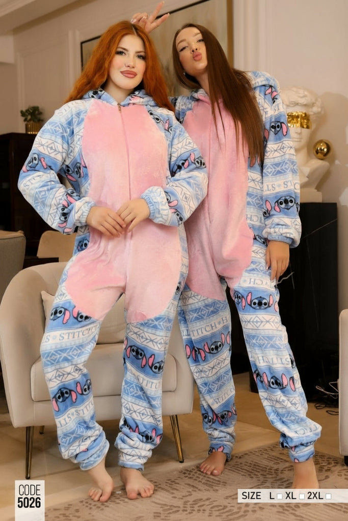 Women's soft velvet stitch jumpsuit