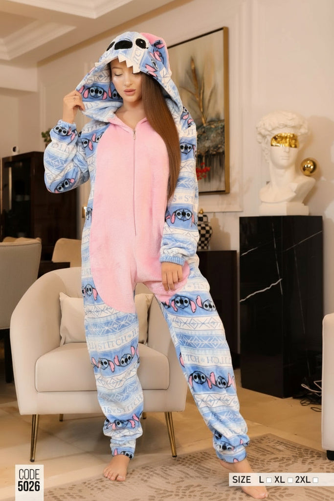 Women's soft velvet stitch jumpsuit