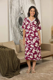 CREAMY FLOWERS MIDI GOWN