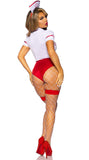 Sexy One Piece Bodysuit Zipper Design Decoration Nurse Costume