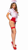 Sexy One Piece Bodysuit Zipper Design Decoration Nurse Costume