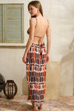Anil Women’s Woven Viscose Geometric Printed Back Decollate Slit Dress Nightgown