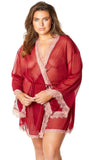 New Plus Size Sidonie Eyelash Lace Robe