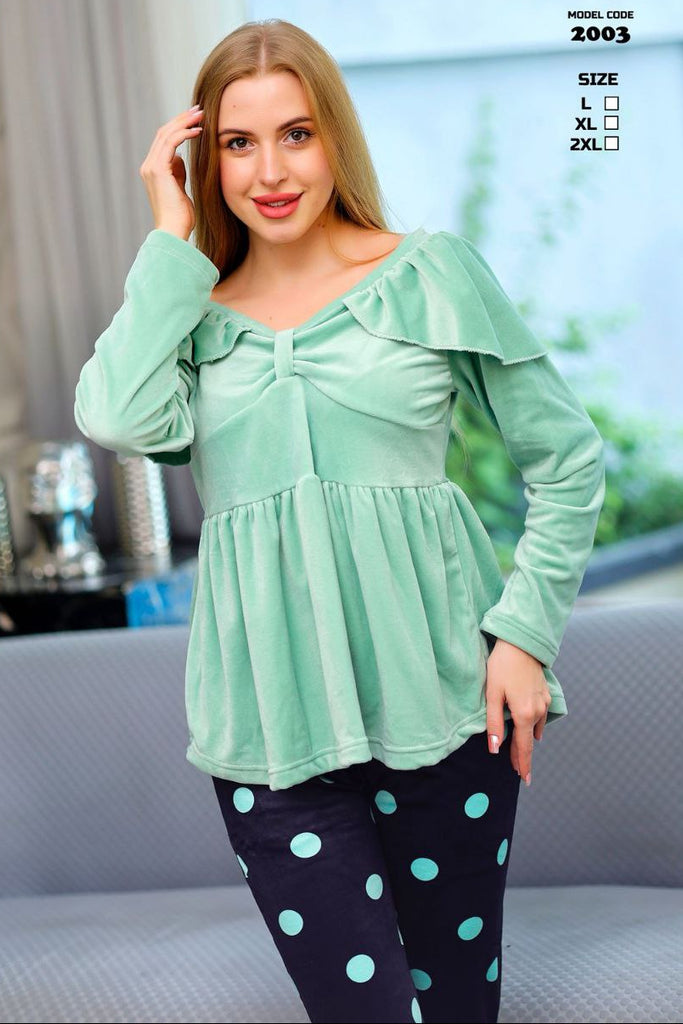 Elegant women's winter pajamas