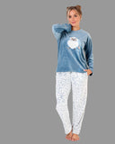 Women's winter pajamas with owl designs
