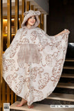 Soft velvet winter poncho
