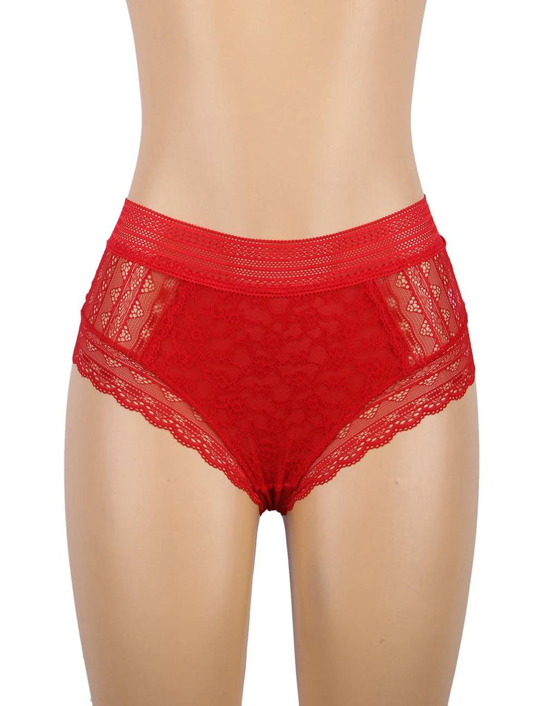 High Quality Floral Lace Sexy High Waist Perspective Panty
