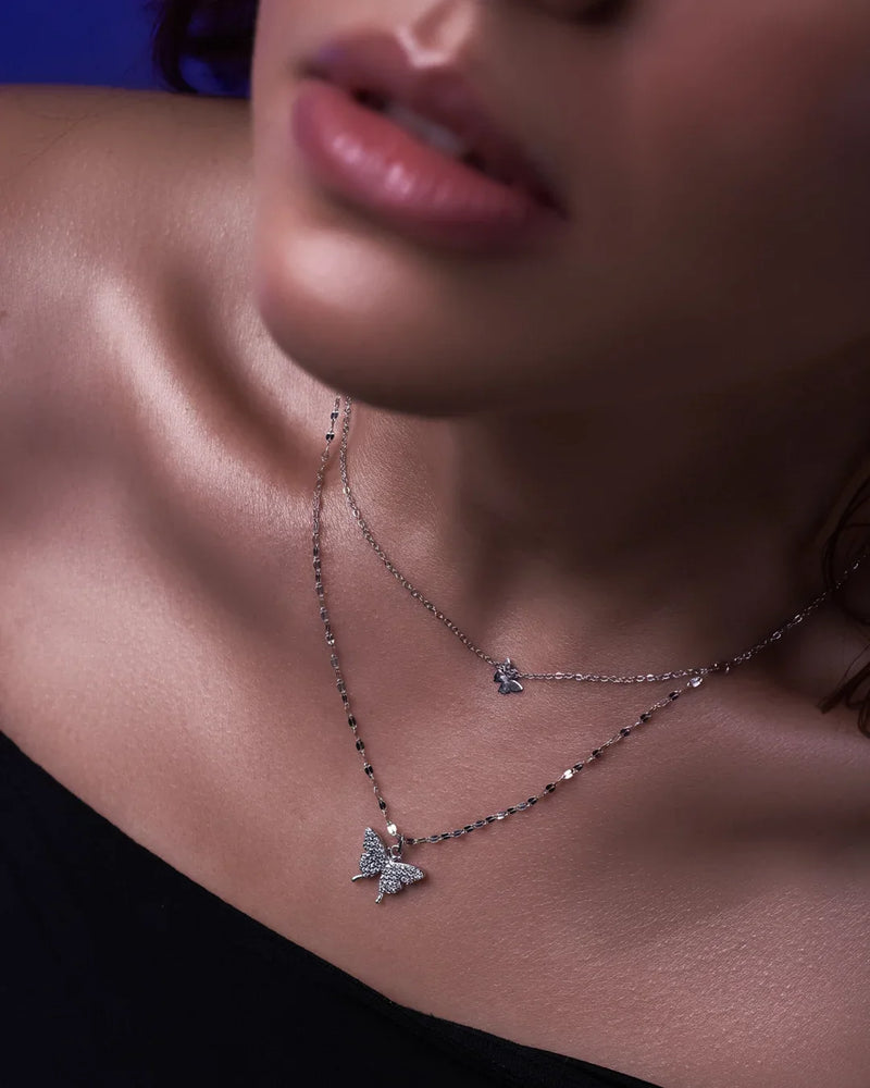 Papillons D'Amour Silver Necklace