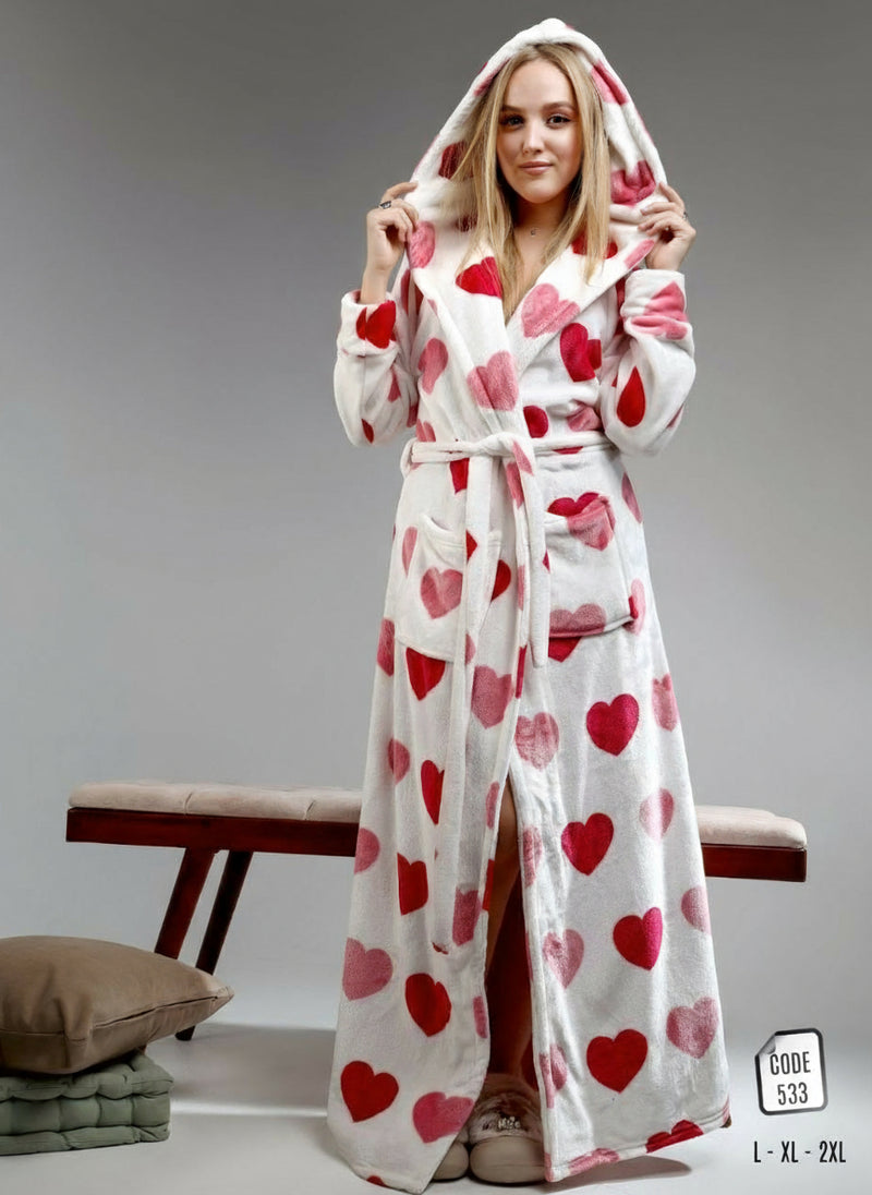 Women's long winter robe