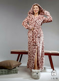 Women's long winter tiger robe