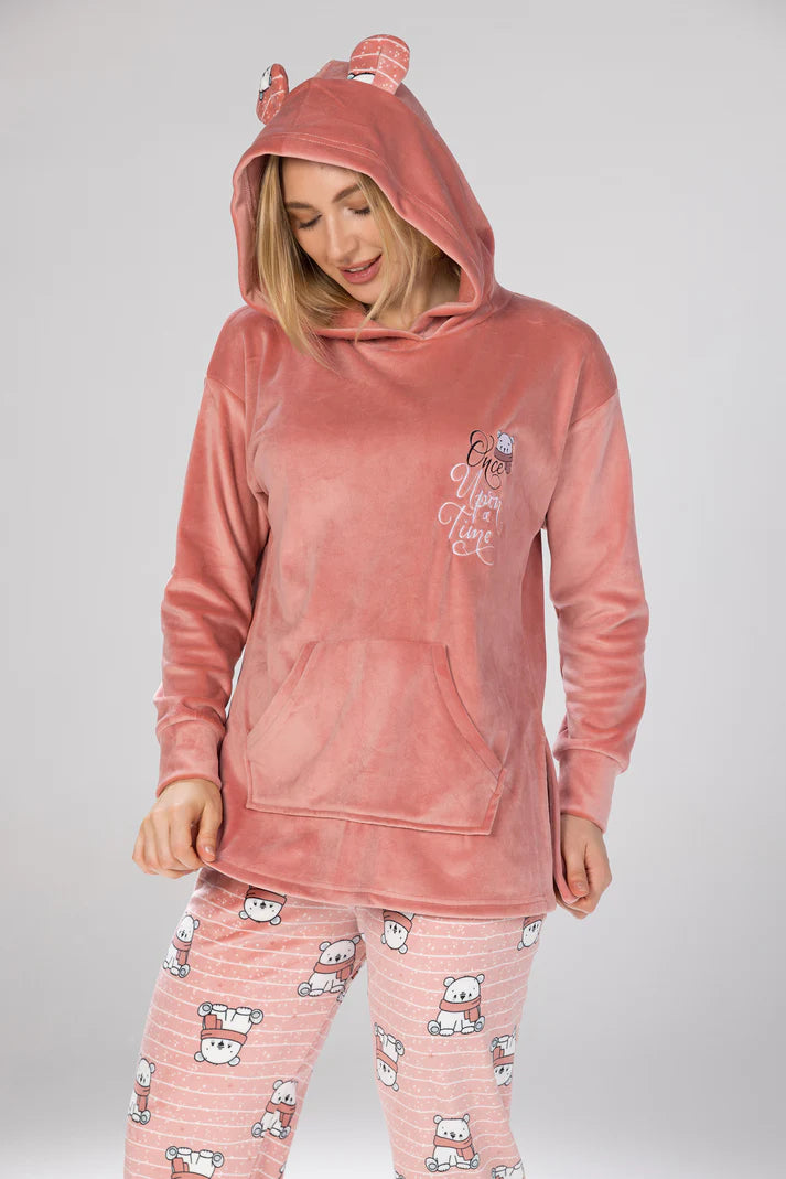 SCARF TEDDY HOODED PJS