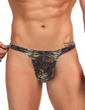 Green & Black & Leopard  & White & Tiger Snakeskin Pattern Sexy Men's Thong