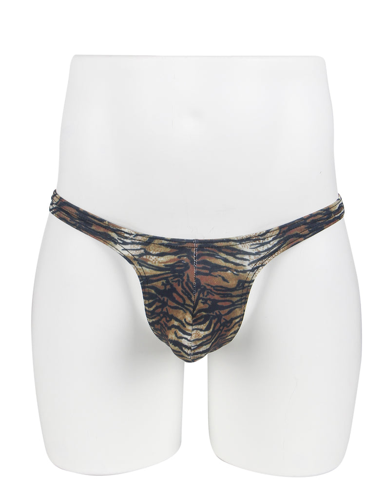 Green & Black & Leopard  & White & Tiger Snakeskin Pattern Sexy Men's Thong