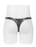 Green & Black & Leopard  & White & Tiger Snakeskin Pattern Sexy Men's Thong