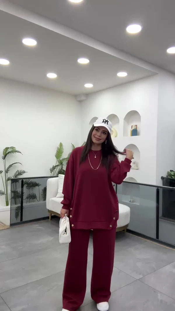 Women's cotton trousers (hoodie + pants)