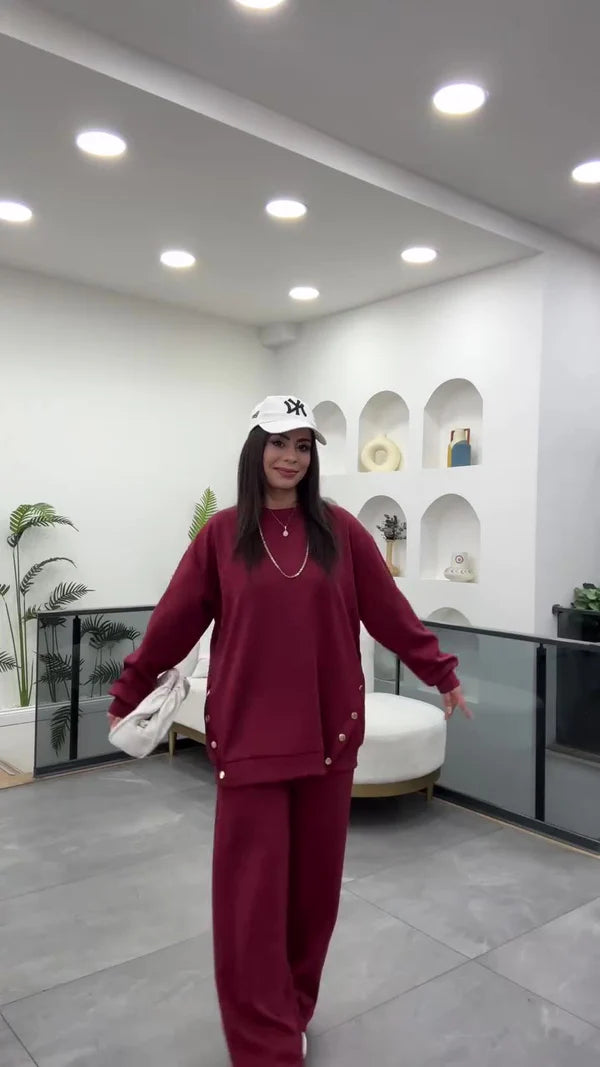 Women's cotton trousers (hoodie + pants)