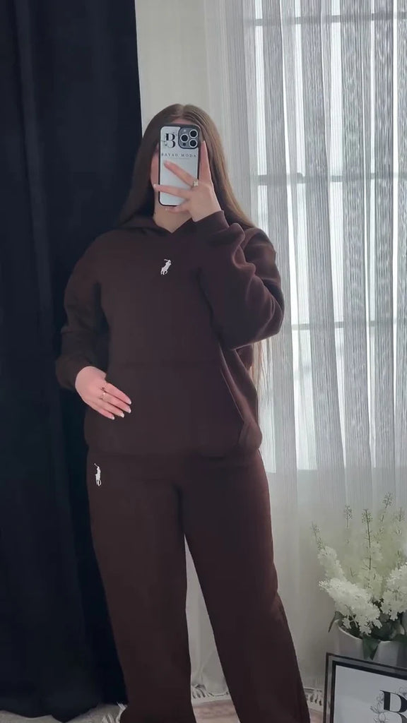 Women's cotton trousers (hoodie + pants)