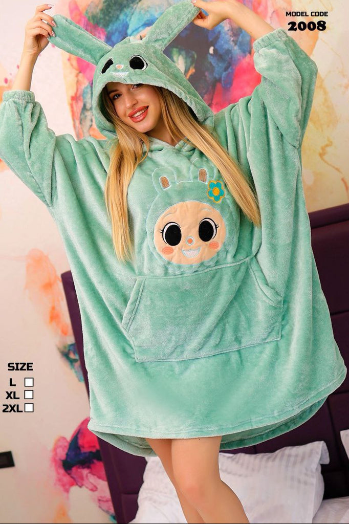 Soft velvet winter poncho