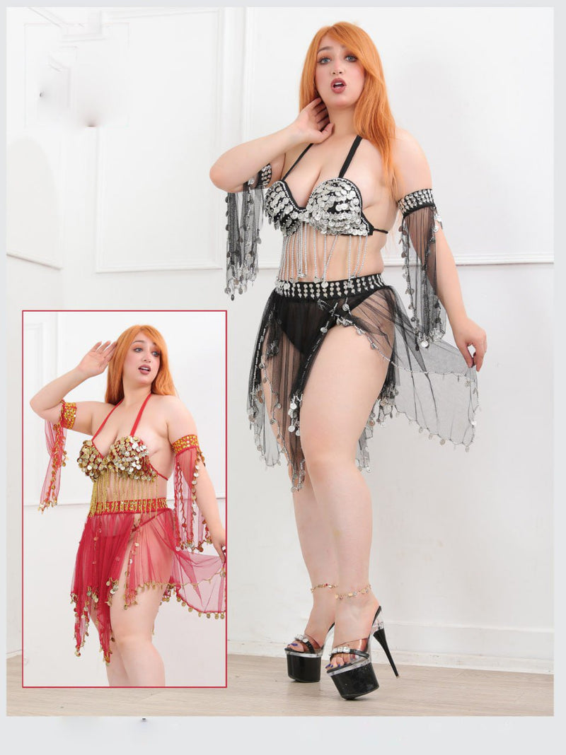Short belly dance suit
