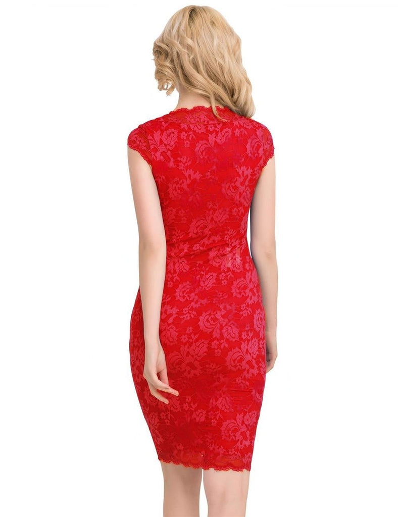 New Red & Blue Backless Formal Evening Dress With Golden Strap