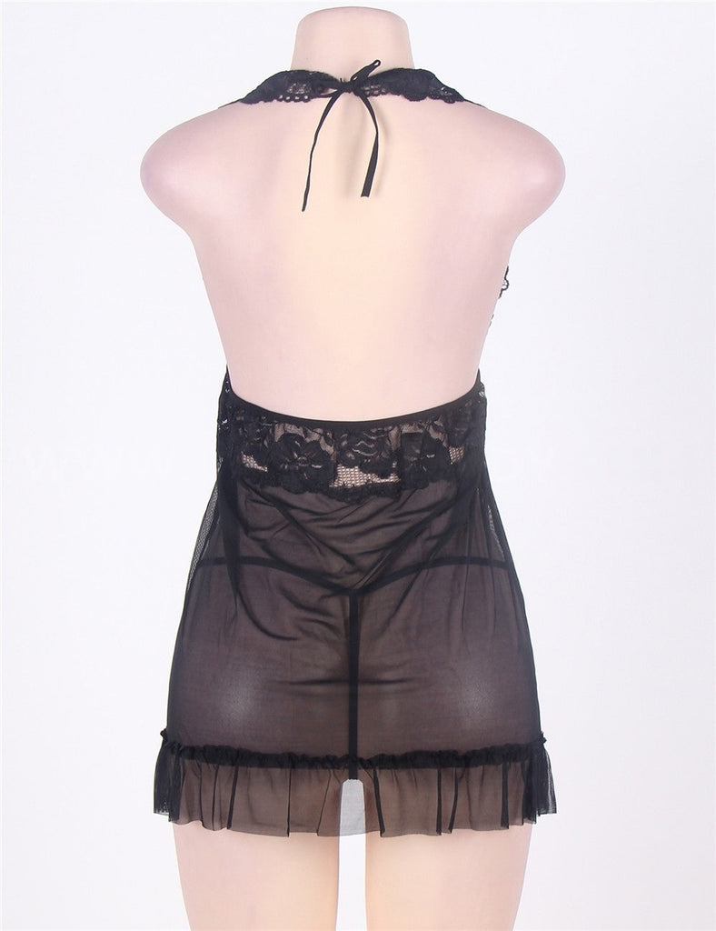 Romantic Red Open Back Flare Lingerie