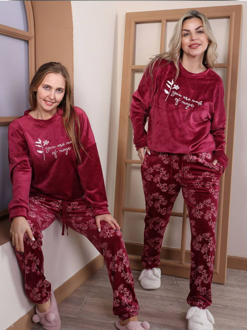 Elegant women's winter pajamas