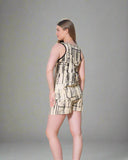 Elegant two-piece pajama set, shorts + summer top, made of high-quality materials.