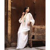 Gold mirrors embroidered kaftan